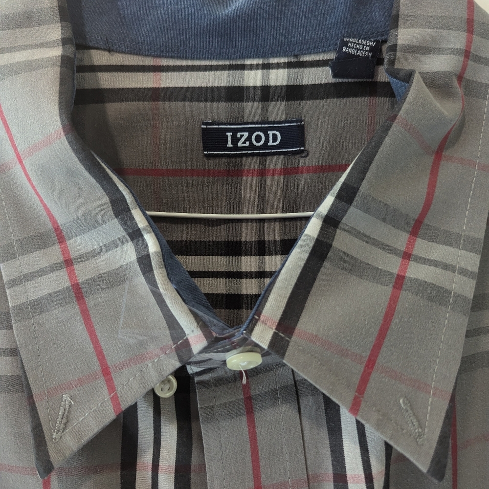 Grey Plaid Button Down - image 5